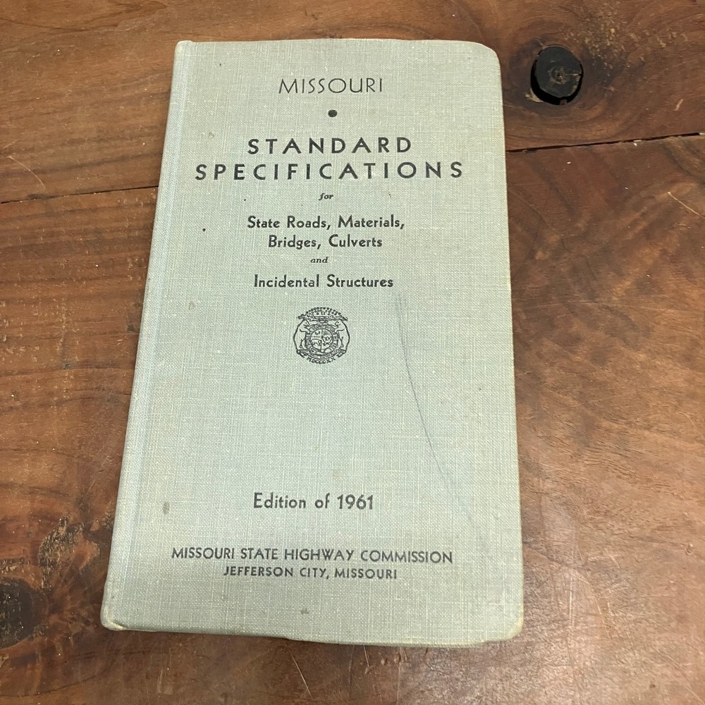 Missouri Standard Specifications State Roads Bridges Culverts 1961 Engineering